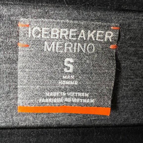 Icebreaker gray merino wool jacket full zip long sleeve men’s size small - Picture 7 of 8